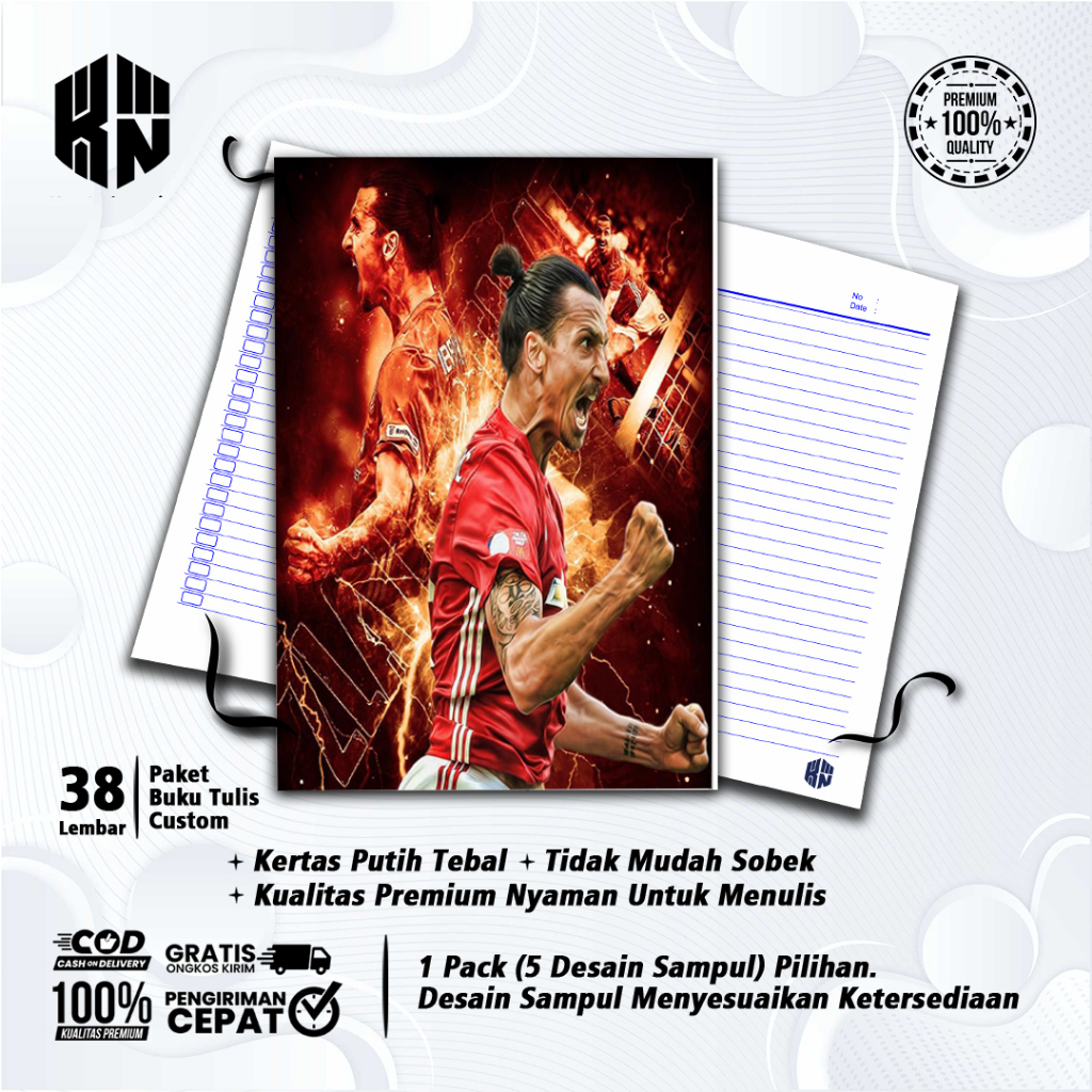 

Buku Tulis Sekolah Custom Tema Sepak Bola IBRAHIMOVIC Bergaris 38 Lembar 1 Pak Isi 5 Buku/ Buku Tulis Anime/ Buku Aesthetic/ Buku Catatan