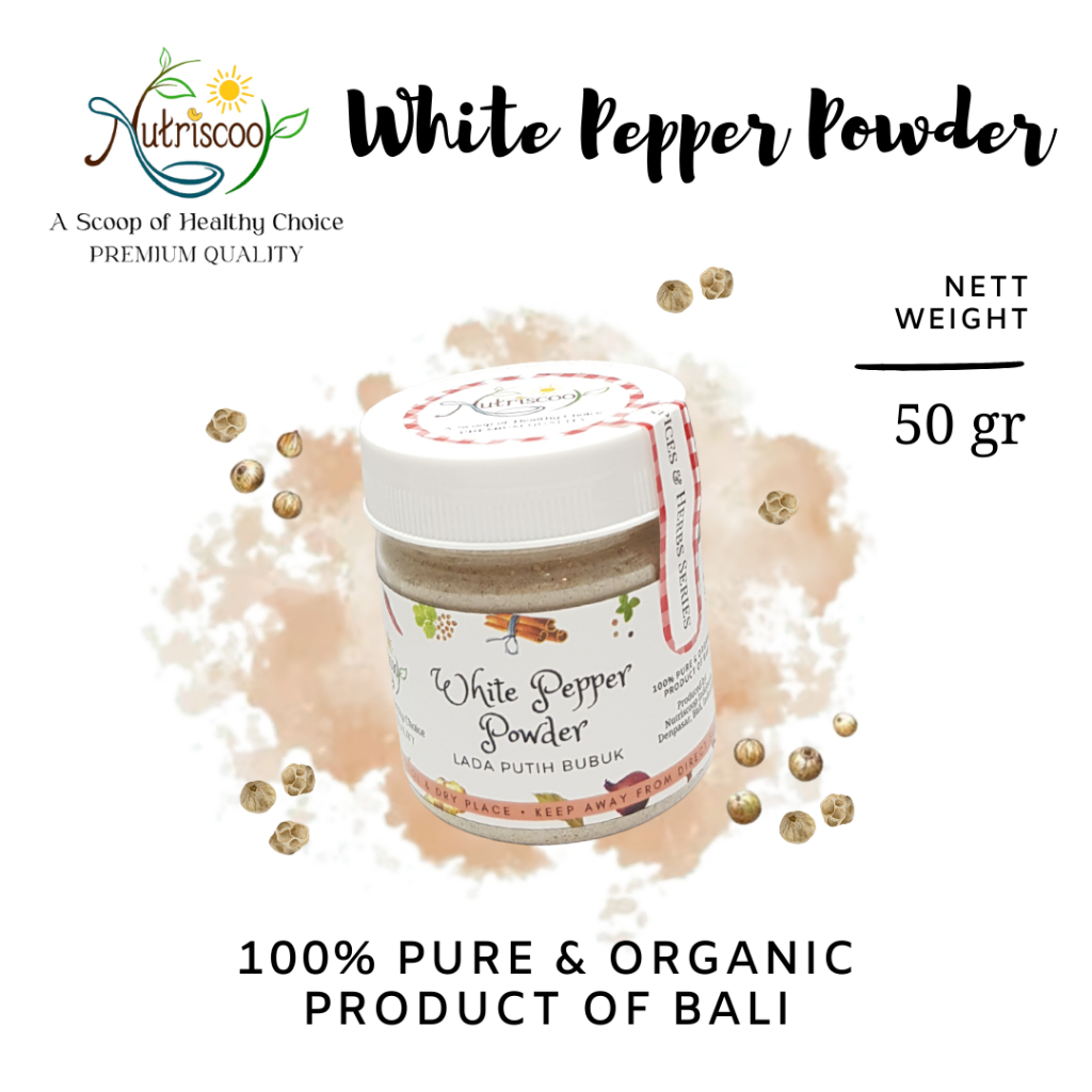 

PREMIUM Lada Putih Bubuk/ White Pepper Powder, MURNI 100%