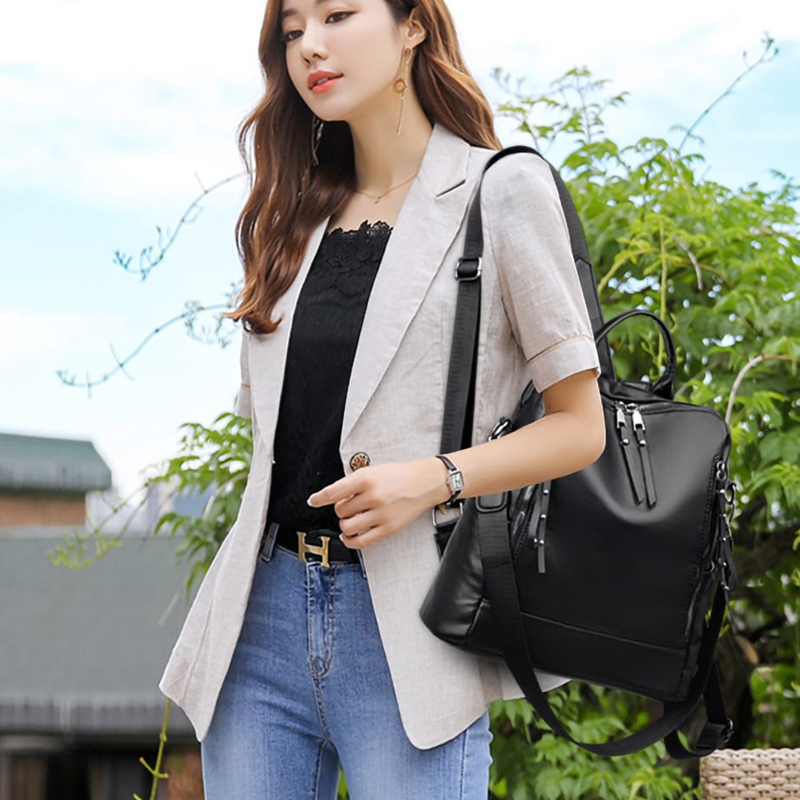 RECOMMENDED Tas Ransel Backpack Gendong Batam Multifungsi kulit Wanita Cewek Remaja Dewasa Kanvas