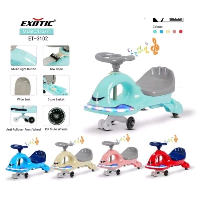 Mainan Swing Car Ride On Exotic ET 3102