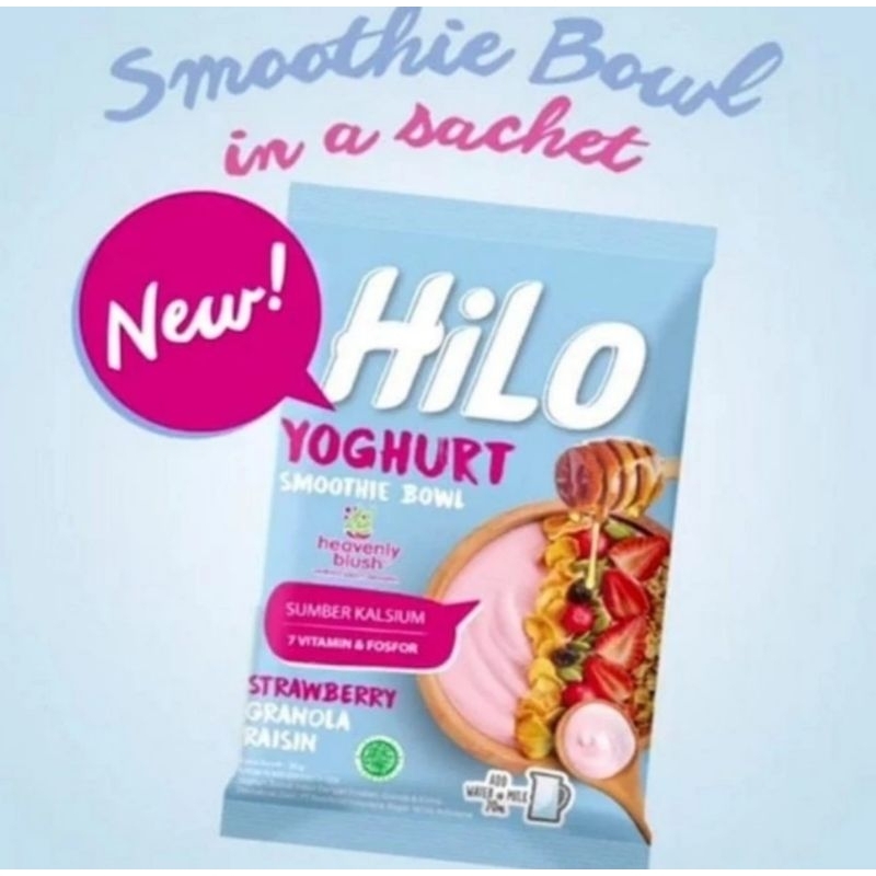 

hilo yoghurt smoothie bowl strawberry granola raisin 1 sachet