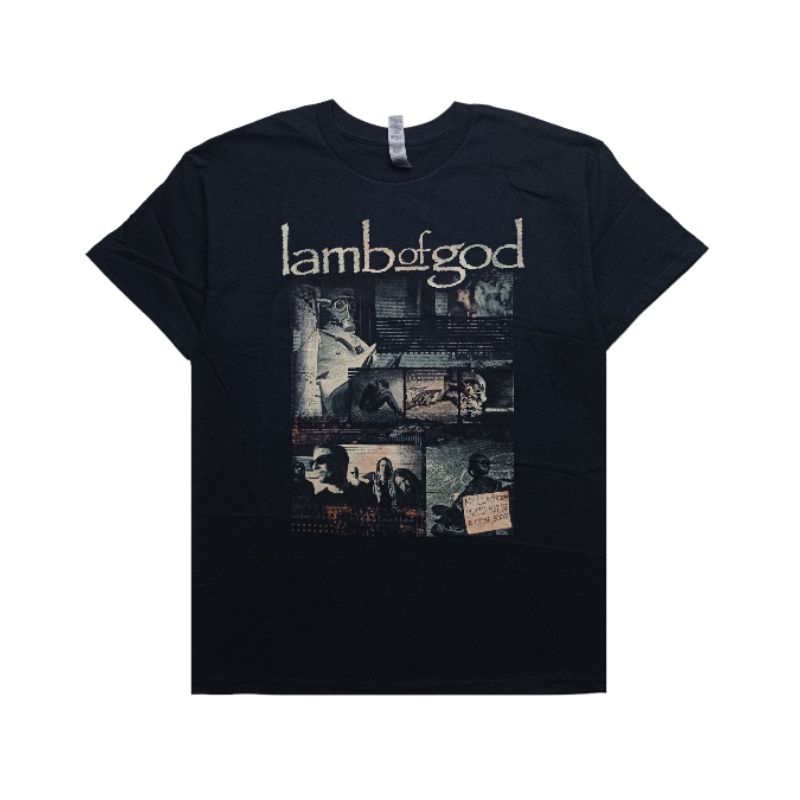 KAOS BAND ORIGINAL LAMB OF GOD - ALBUM COLLAGE OFFICIAL MUSIC MERCHANDISE ROCKOFF T-SHIRT