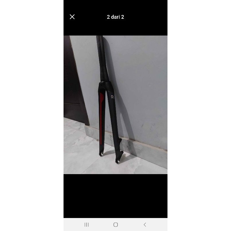 fork rigid carbon 700c tappered merk wacako