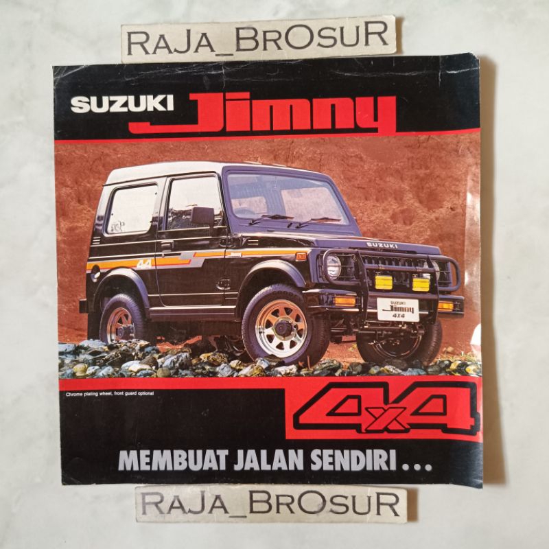 Poster brosur katalog leaflet jumbo jadul lawas Suzuki Jimny 4x4 Katana Santana 1987