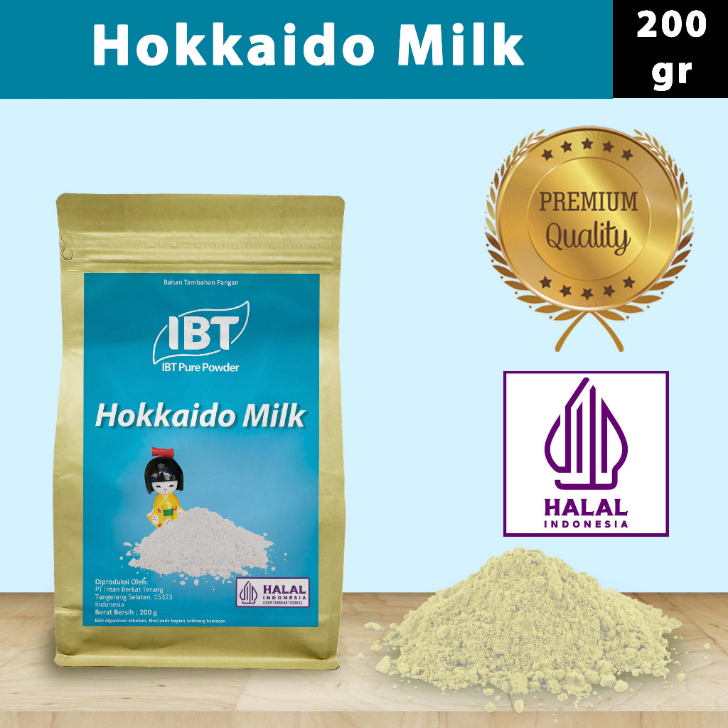 

Pure Hokkaido Milk Powder Essence Murni Bubuk Import Makanan Kue 200 gr