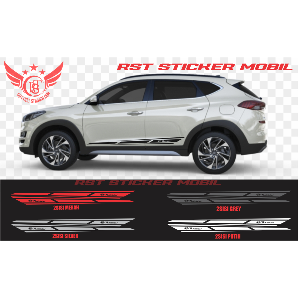 cutting sticker mobil tucson sticker stiker list bodi samping mobil hyundai tucson terbaru