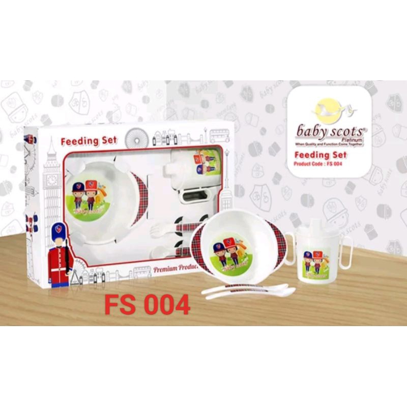 BABY SCOTS PERLENGKAPAN MAKAN BAYI - FEEDING SET COCOK BUAT KADO/GIFTSET NEWBORN