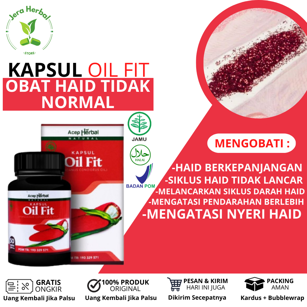 KAPSUL OIL FIT Obat Untuk Menstruasi Berkepanjangan 100% Original