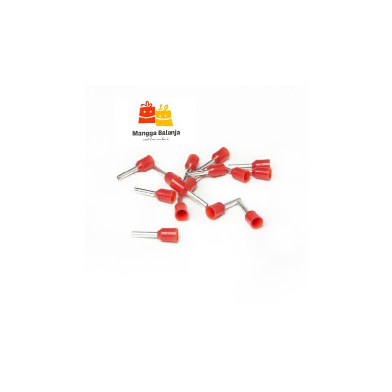 10 pcs Skun Ferrules 1.5 mm - Merah