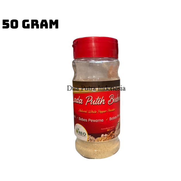 

Lada Putih Bubuk Botol 50 Gram REO