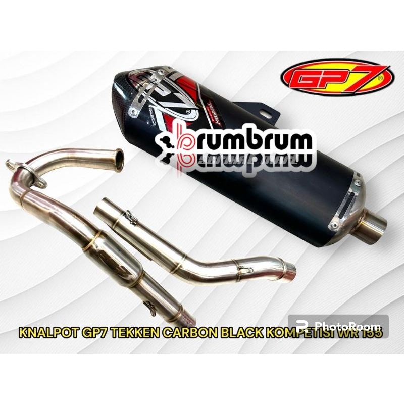 KNALPOT GP7 TEKKEN CARBON BLACK KOMPETISI YAMAHA WR155