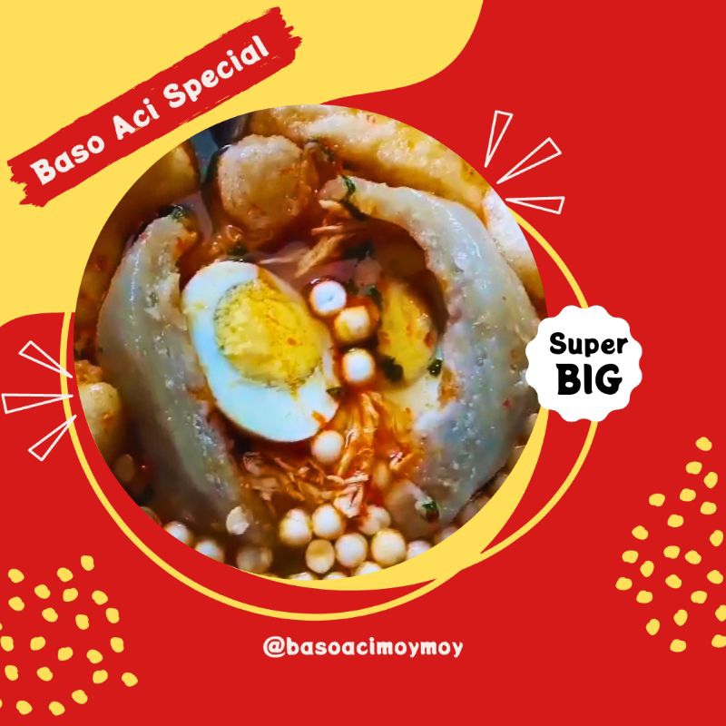 

BasoAci/MakananKhasBandung/BasoAciInstant/MakananMurahEnak baso aci kuah pedas isi ayam swir dan telor ayam superr jumbooo/1BasoAcibesar 3 baso aci kecil