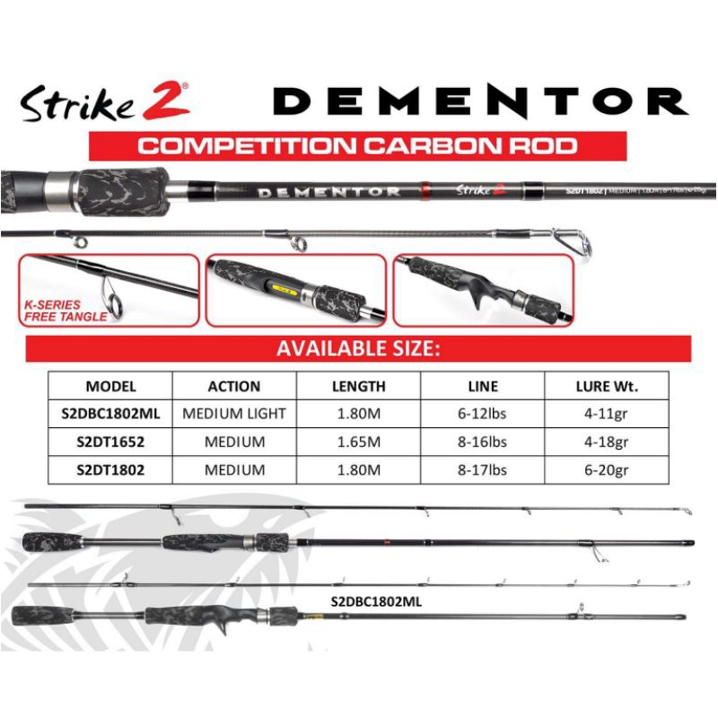 Joran Spinning Competition Strike 2 Dementor Pilih Ukuran