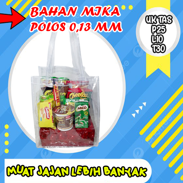 Tas ultah Mika Polos PVC muat Snack dan Box KFC