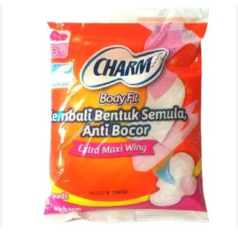 CHARM BODY FIT EXTRA MAXI WING 2 PAD RENTENG SACHET PEMBALUT