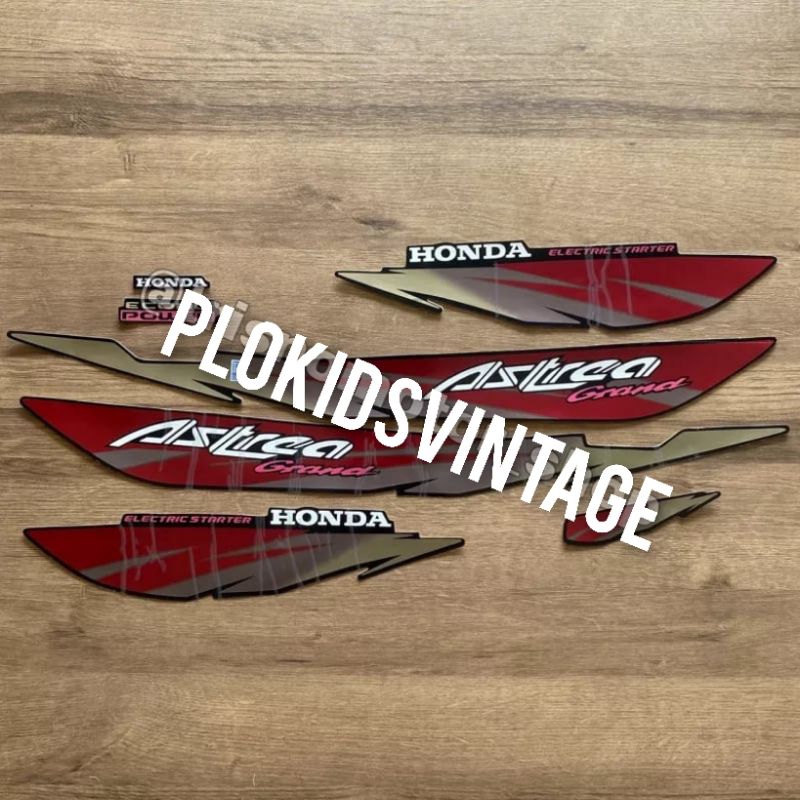 STRIPING STIKER ASTREA GRAND SABIT 1995 1996 MERAH MAROON COKLAT