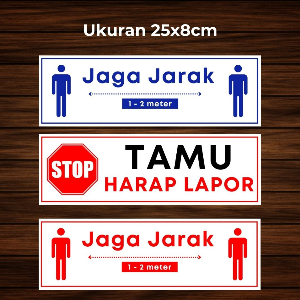 

Stiker Label Tamu harap Lapor Stiker Jaga Jarak