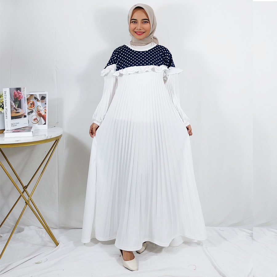 Gamis Wanita Kekinian Viral Gamhis Terbaru2025 Elegan Mewah Hamis Baju Muslim Lebaran Pakian Gamiz S