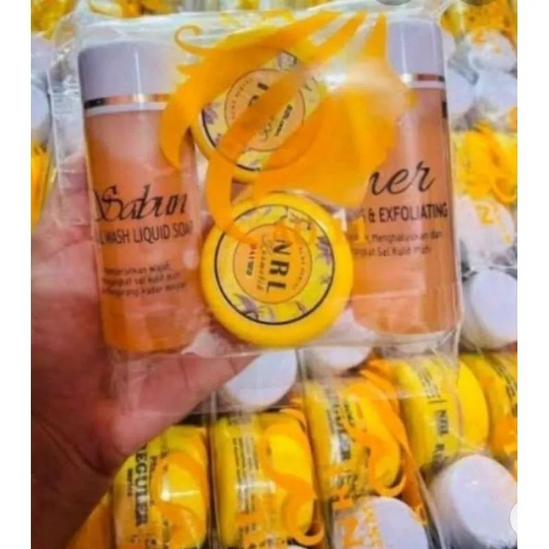PAKET CRIEM NRL KEMASAN BARU (kemasan kuning)KRIEM NRL UNTUK FLEK BERCODE EMBOS CREAM MEMUTIHKAN WAJ