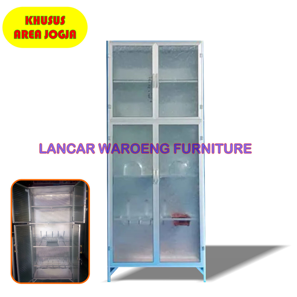 LEMARI DAPUR RAK PIRING 2 PINTU