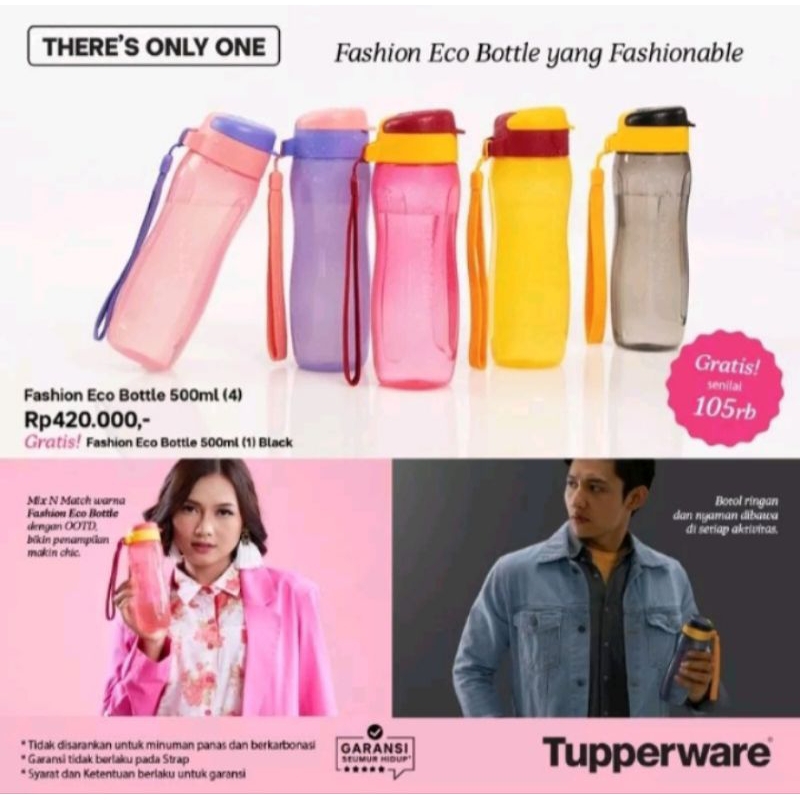 eco fashion bottle 500ml tupperware / botol 500ml tupperware / botol eco fashion 500ml tupperware
