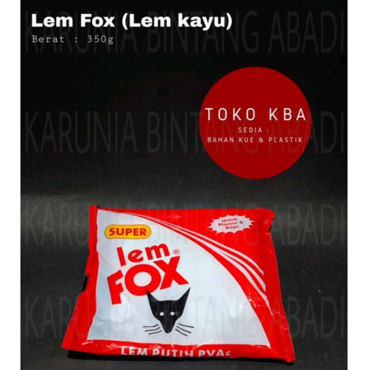 

Refill Lem Fox Putih PVAc Sachet Merah 350 gr