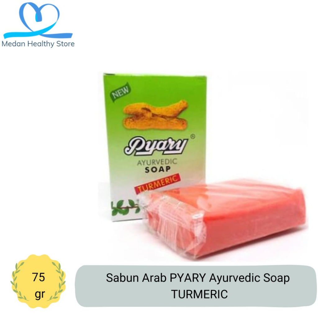 MedanHealthyStore - Sabun Arab Pyary Turmeric Original 100% BPOM 75 gr Sabun Mencerahkan