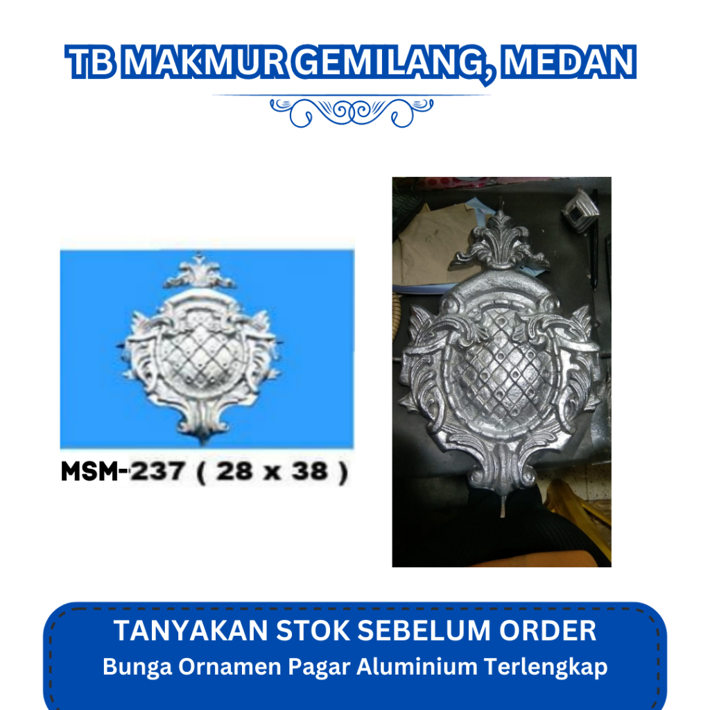 Ornamen/Bunga Pagar Aluminium 237