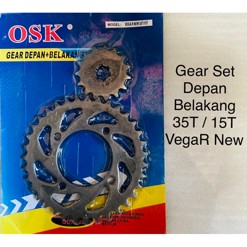 Gear set Gir Depan Belakang Yamaha VegaR New 35T / 15T