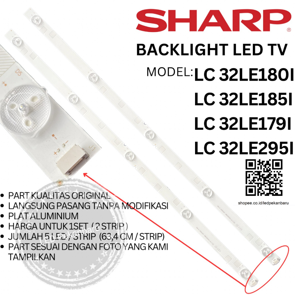 BACKLIGHT TV LED SHARP LC-32LE185I 32LE180I BL 32LE180 32LE185