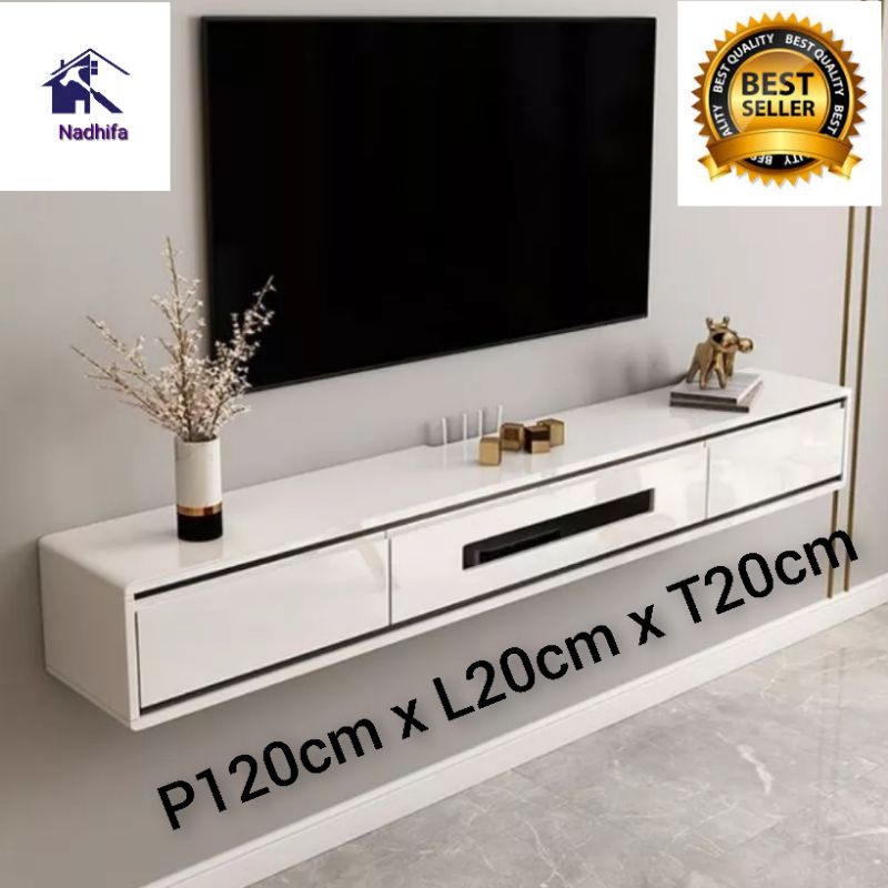 Meja Tv minimalis P120cm x L20cm x T20cm Termurah Di Meja TV gantung