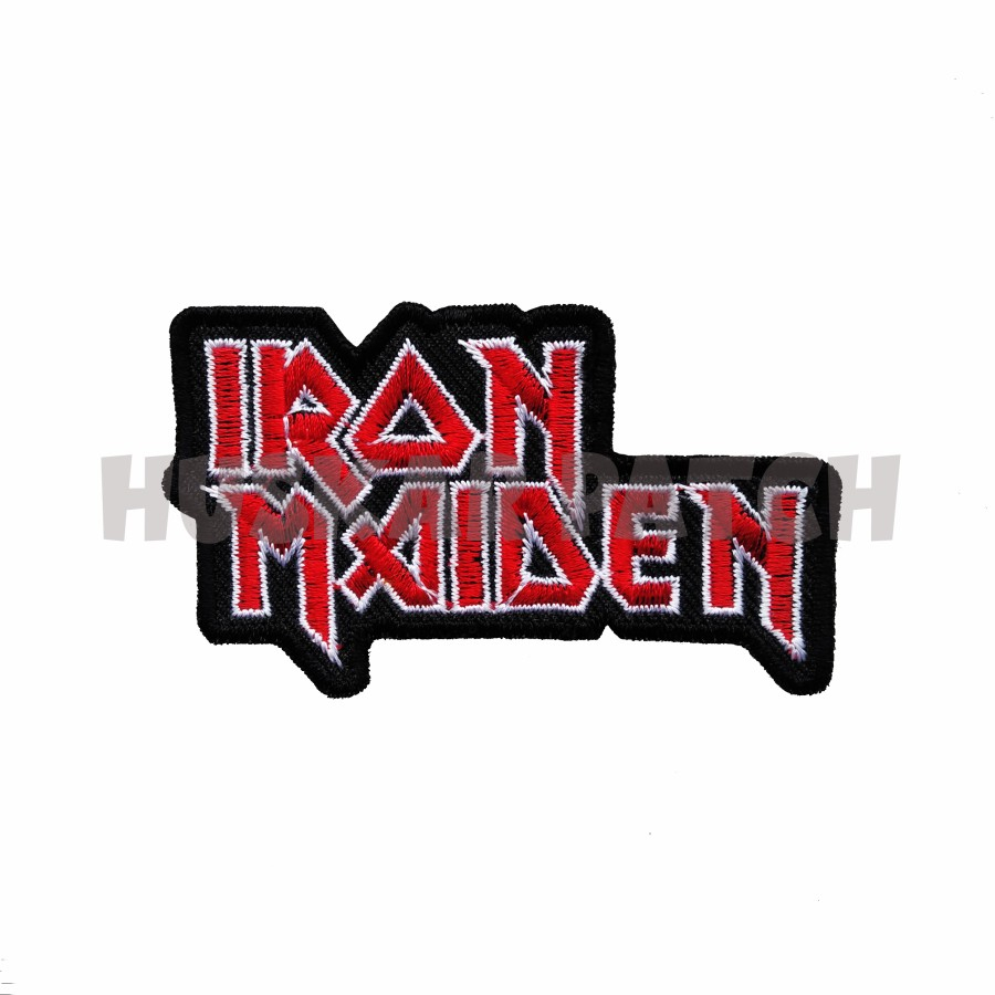 PATCH BORDIR / EMBLEM BORDIR JAHIT IRON MAIDEN TULISAN RED AKSESORIS PATCHES MUSIK BAND METAL