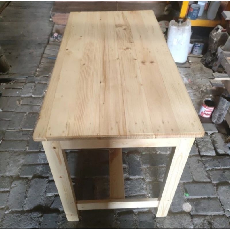 meja makan jati belanda uk 120x60x75