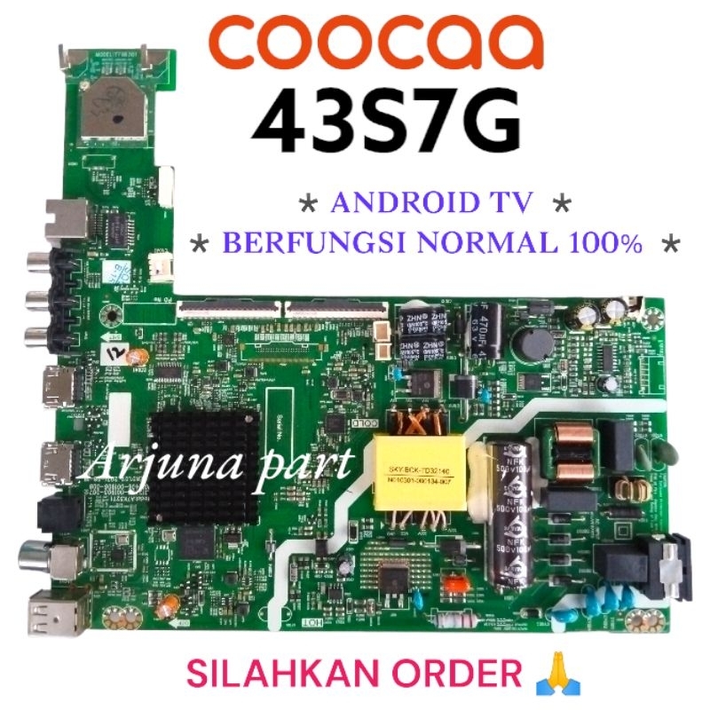 MAINBOARD TV COOCAA 43S7G / MB TV COOCAA 43S7G / MESIN TV COOCAA 43S7G / MODUL TV COOCAA 43S7G / MB 