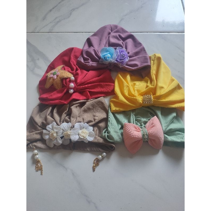 set turban anak/bundling turban bayi.kerpus