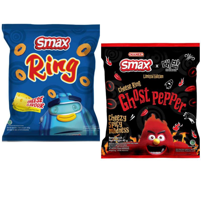 

SMAX Ring Cheese snack cincin keju ghost papper mame 40g