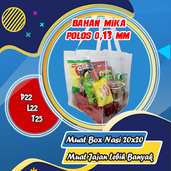 Tas Souvenir Kotak Mika Polos Ready Stock