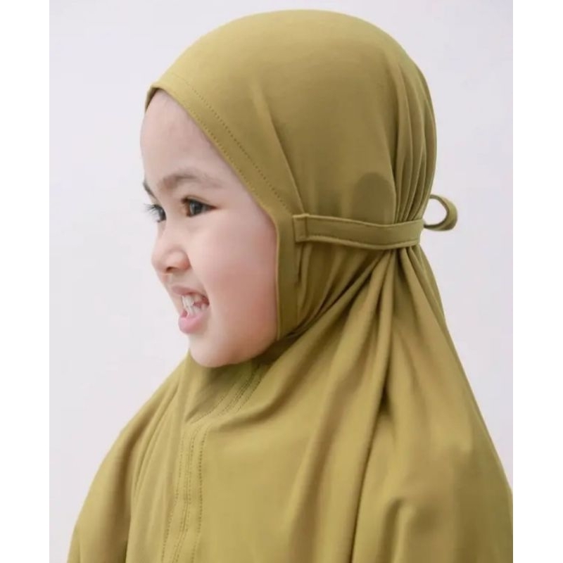 Hijab bergo maryam jersey anak / jilbab tali non ped jersey anak / bergo instan jersey anak