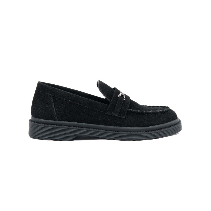 JENS SHOES - HAWKINS BLACK LOAFER SEPATU DOCMART SUEDE PRIA