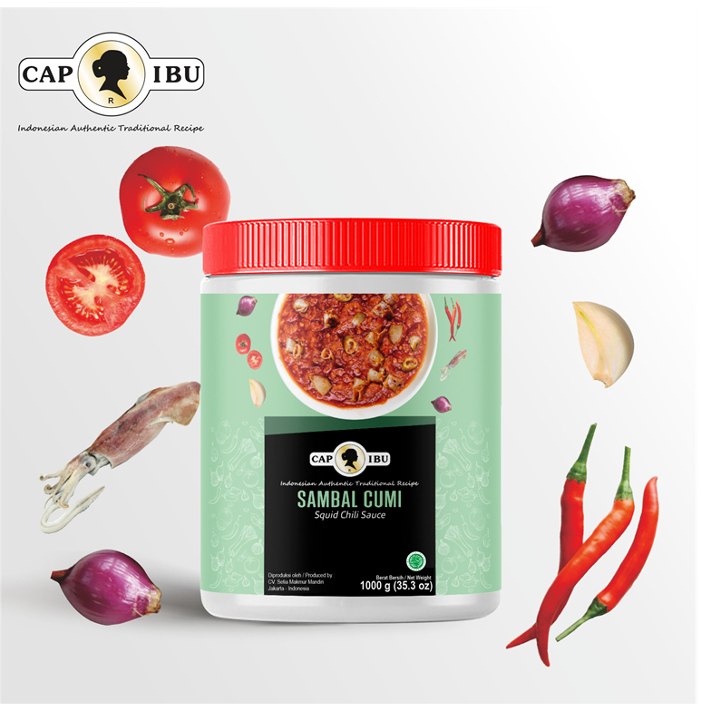 CAP IBU Sambal Cumi Kemasan Pot