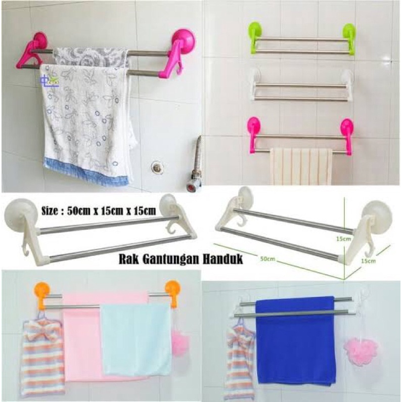 Gantungan Handuk Tanpa Paku Hanger Handuk / Gantungan Handuk Tempel Stainless Serbaguna Dinding Kera