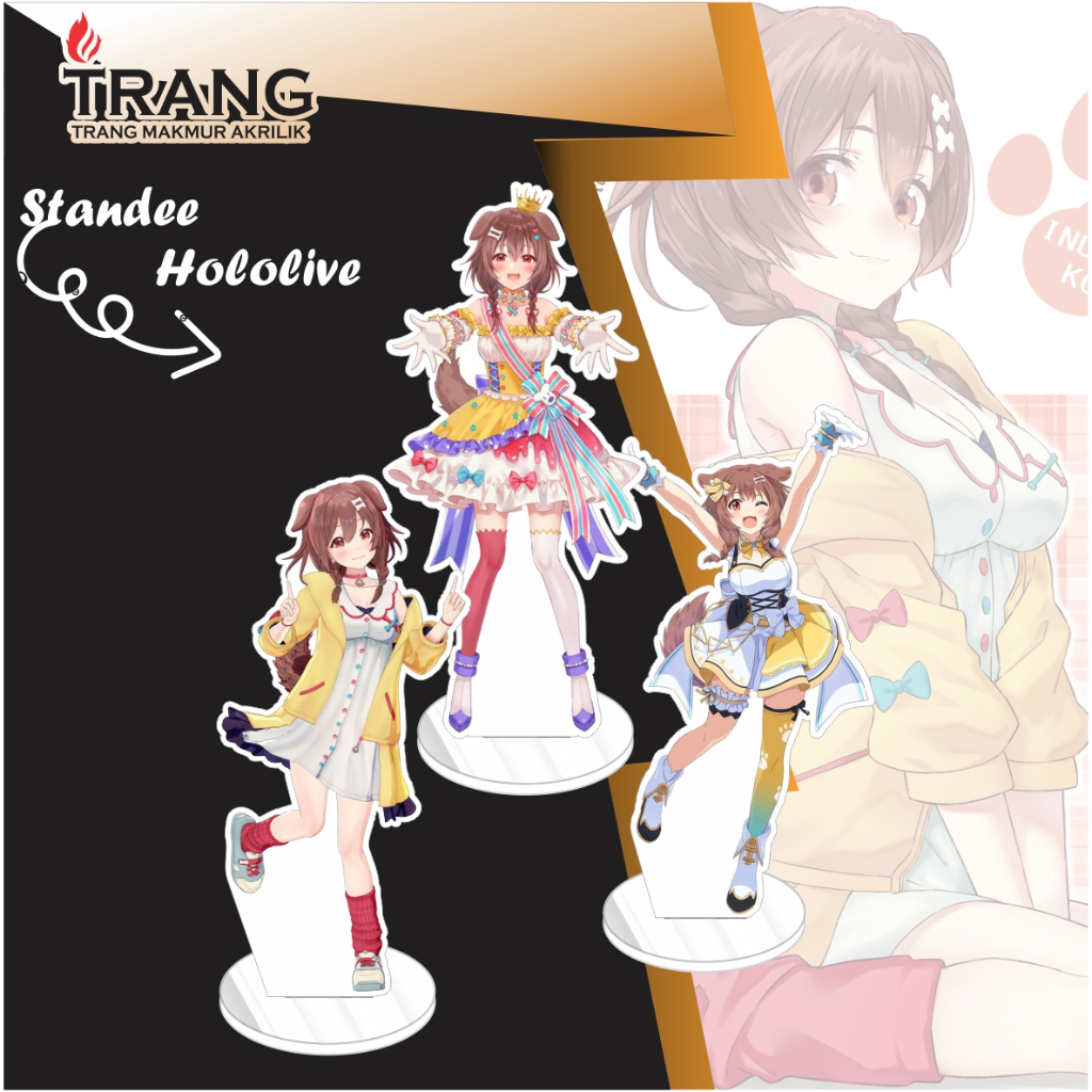 Standee Figure Akrilik Inugami Korone Hololive / Standing Action figure Acrylic Inugami Korone Holol