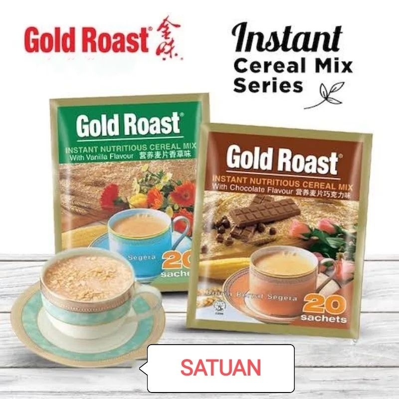 

Gold Roast Instant Nutritious Cereal Vanilla /Cereal Chocolate /Teh Krisantemum madu - SATUAN