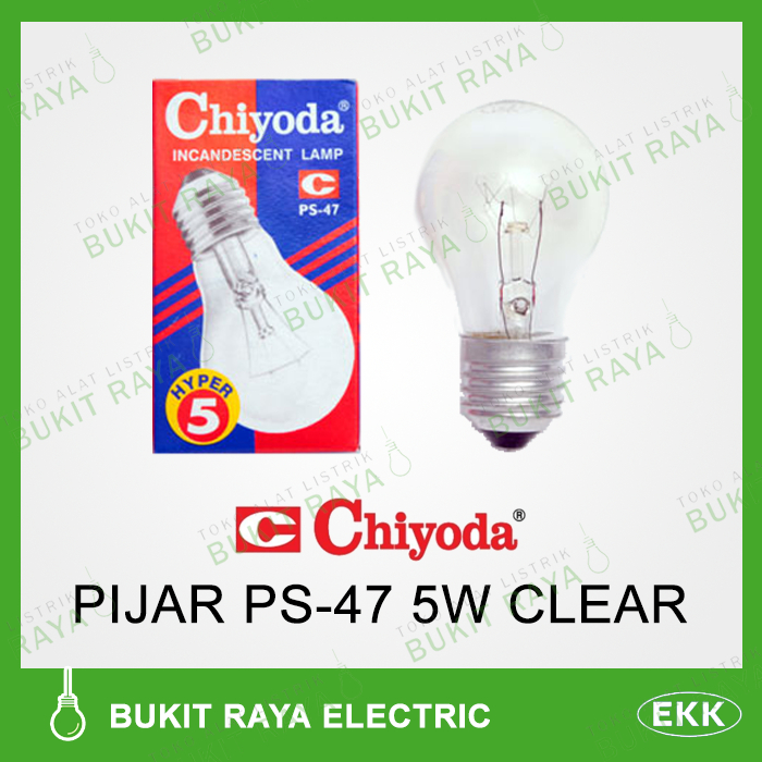 Chiyoda Lampu Pijar PS-47 5W Clear Lima Watt PS47 Hyper