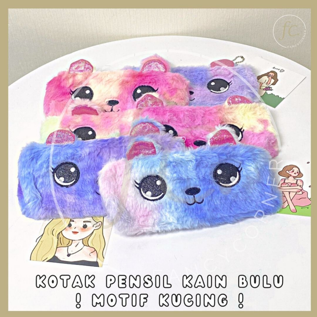 

Tempat Pensil / Soft Pencil Case Rainbow Cotton Candy Emoji Emoticon Muka Mata Kucing Cat Kitty Kitten Cute Face Kain Bludru Bulu Halus Kotak Pensil Anak Sekolah Pelangi Pastel Soft Premium Fancy Harga Grosir Ready COD