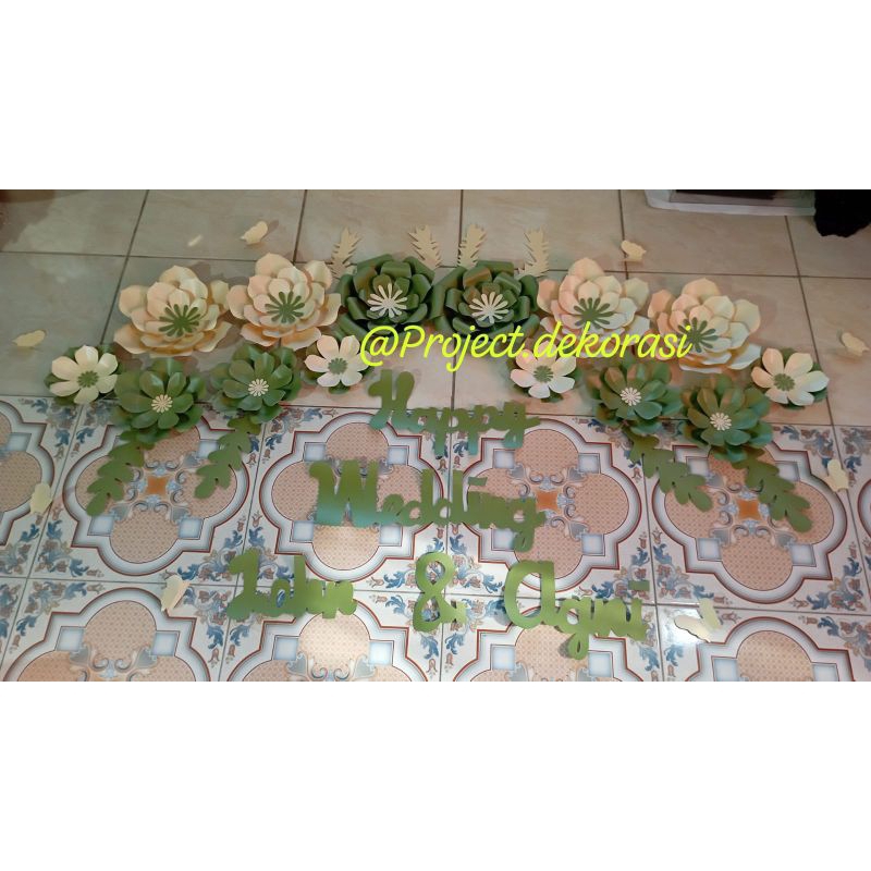 (FREE GIFT)  paperflower / dekorasi engagemen simpel / hiasan tunangan / backdrop tunangan