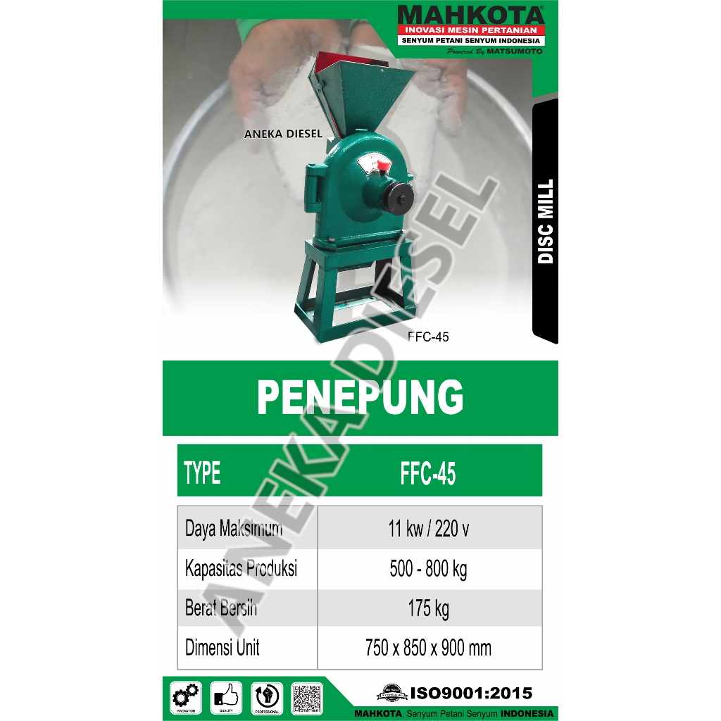 Mesin Giling Tepung FFC 45 Mesin Giling Gilingan Penepung Tepung FFC 45 MAHKOTA