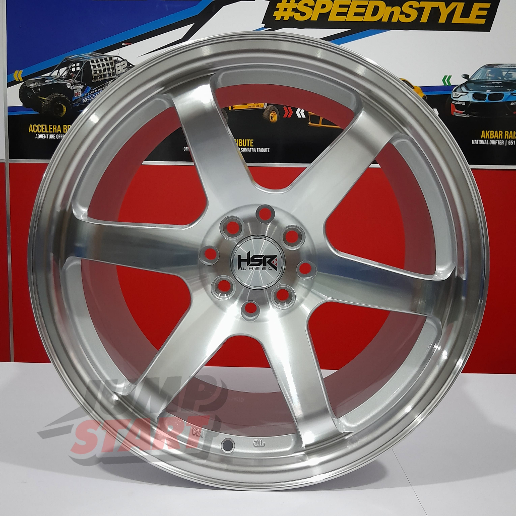 Hsr Tokyo ring17 silver polis lebar velg 75/9 Mobilio Jazz Yaris Xenia Livina pelek mobil palang hsr