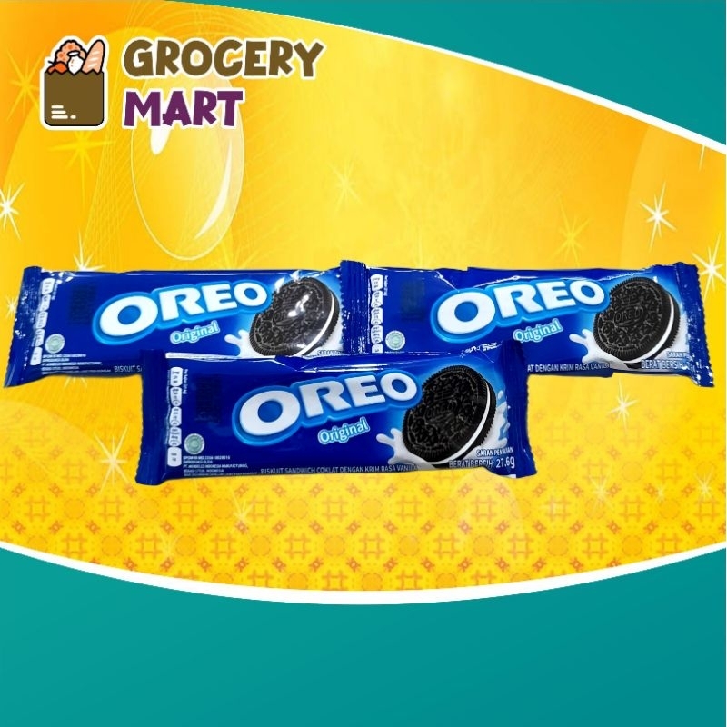 

Oreo Biskuit Krim Vanilla Original Isi 12pcs -1Pack