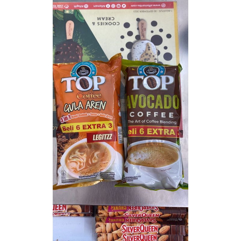 

top kopi gula aren dan avokado